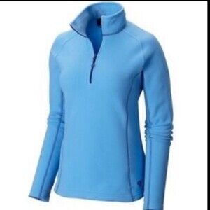 Mountain Hardwear Microchill 1/4 Zip Fleece in Blue XS